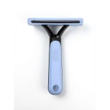 Perie de ingrijire pentru animale, Nunbell, L, cu buton de auto-curatare, albastru