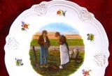 FARFURIE PORTELAN JEAN FRANCOIS MILLET ANGELUS - RUGACIUNEA DE SEARA 26.5 CM
