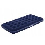 Saltea gonflabila - single, velour - albastru - 188 x 99 x 22 cm Best CarHome