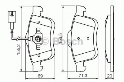 Set placute frana,frana disc FIAT PRATICO platou / sasiu (263) (2010 - 2016) BOSCH 0 986 494 453 foto