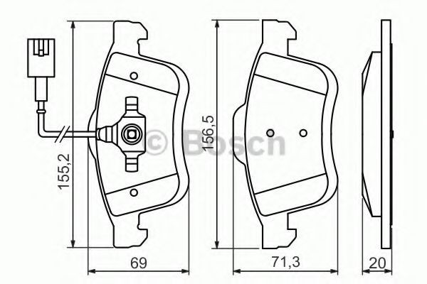 Set placute frana,frana disc FIAT PRATICO platou / sasiu (263) (2010 - 2016) BOSCH 0 986 494 453