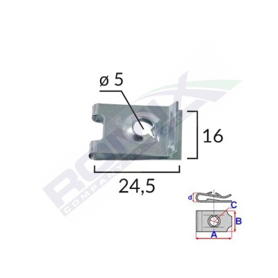 Clips Metalic Fixare Pentru Audi/Bmw Si Universal Set 10 Buc 133665 16309-RMX foto