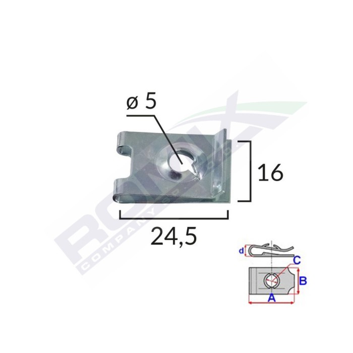 Clips Metalic Fixare Pentru Audi/Bmw Si Universal Set 10 Buc 133665 16309-RMX