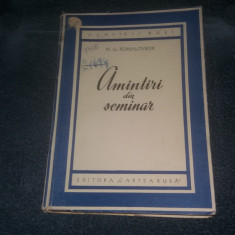 N G POMIALOVSCHI - AMINTIRI DIN SEMINAR 1951