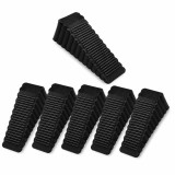Cumpara ieftin Set 6 opritoare usa negre 40 x 93 x 28 mm, ABS flexibil