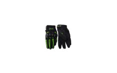 Set mănuși moto - Mărimea XL/ Culoare negru cu verde