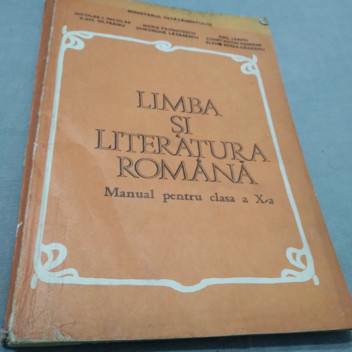 MANUAL LIMBA SI LITERATURA ROMANA CLASA X 1993