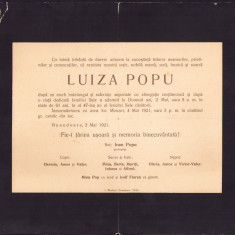 HST A482 Ferpar Luiza Pop soție protopop greco-catolic Ioan Pop Hunedoara 1921