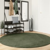 Covor HUARTE, fir scurt, moale și lavabil, verde pădure &Oslash; 200cm