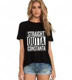 Cumpara ieftin Tricou dama negru - Straight Outta Constanta - L, THEICONIC