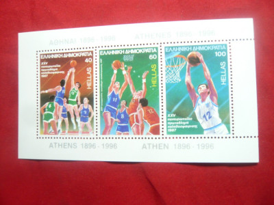 Bloc Grecia 1987 - Campionatul European Baschet foto