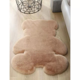 Cumpara ieftin Covor Pufos in Forma de Ursulet 60x90cm - Bej