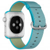 Curea iUni compatibila cu Apple Watch Ultra/SE/8/7/6/5/4/3/2/1, 44mm, Nylon, Woven Strap, Electric Blue