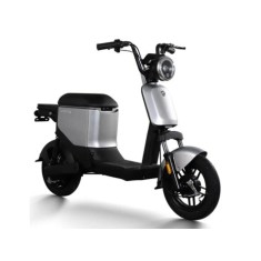 Bicicleta electrica tip scuter ZT-05-A, motor 350W, baterii 48V 12Ah, viteza 25km/h, autonomie 32km, nu necesita permis - Argintiu