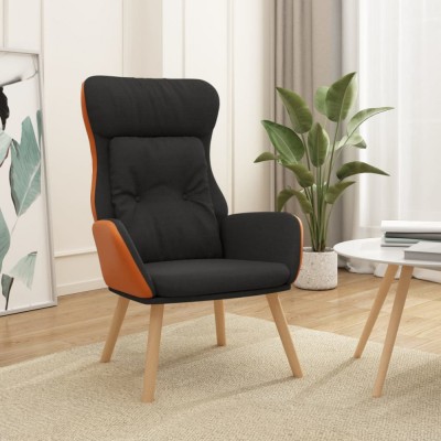 Gossi scaun de relaxare, negru, textil si pvc foto