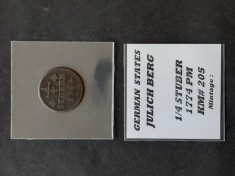 1/4 Stuber 1774 PM, Statele germane (Julich Berg) - A 3999