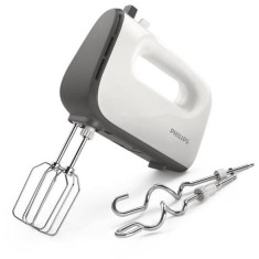Mixer de mana Philips 5000 Series HR3741/00, 450W, 5 viteze, functie Turbo, Alb/Gri