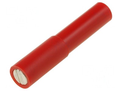 Adaptor 12A roșu 4mm nichelat foto