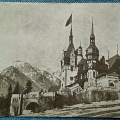 494 - Sinaia Castelul Peles /carte postala necirculata interbelica