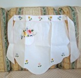 Sort de bucatarie Vintage din bumbac cu broderie manuala aplicata- tip quilt