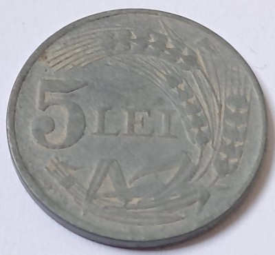 Romania, 5 Lei 1942 Zinc foto