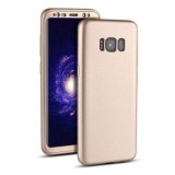 Husa FullBody Silicon MyStyle Gold pentru Samsung Galaxy S8 Plus acoperire completa 360 grade cu folie de