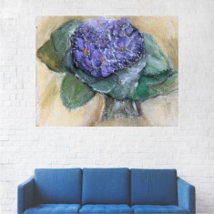 Tablou Canvas, Floare Mov - 20 x 25 cm foto