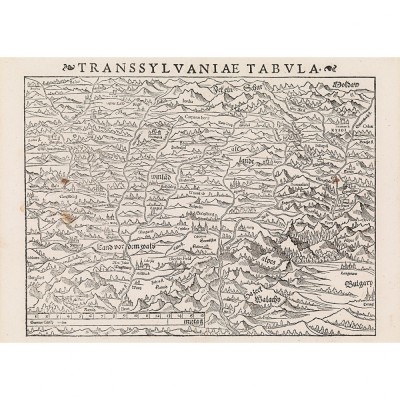 Harta Transilvania Tabula, 1572, 50x70cm, reproducere foto