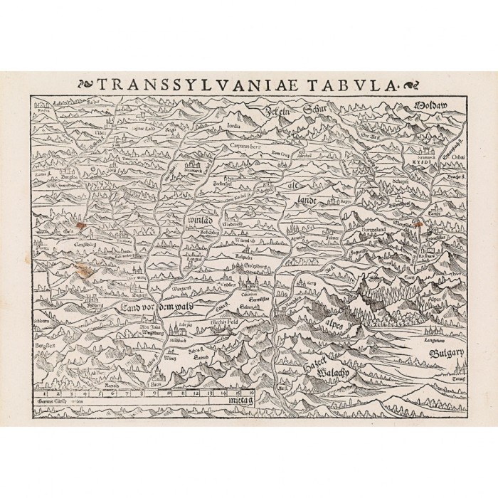 Harta Transilvania Tabula, 1572, 50x70cm, reproducere