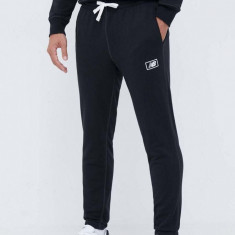 New Balance pantaloni de trening culoarea negru, neted