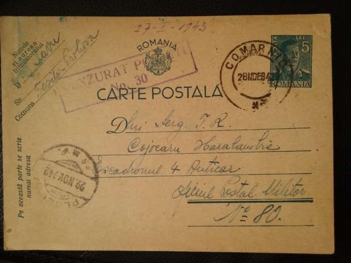 1943-C.P.circ.-CENZURAT-Ploiesti 30