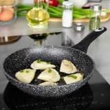 Tigaie din aluminiu, marmorata, gri, 20cm Klausberg