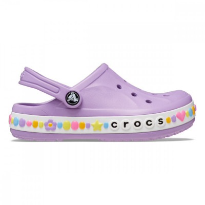 Saboti Crocs Bayaband Charm Band Clog Kids Mov - Orchid foto