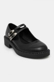 Koi Footwear pantof Vagar Safety Pin Tale Mary Janes femei, culoarea negru, cu platforma, SWA-22