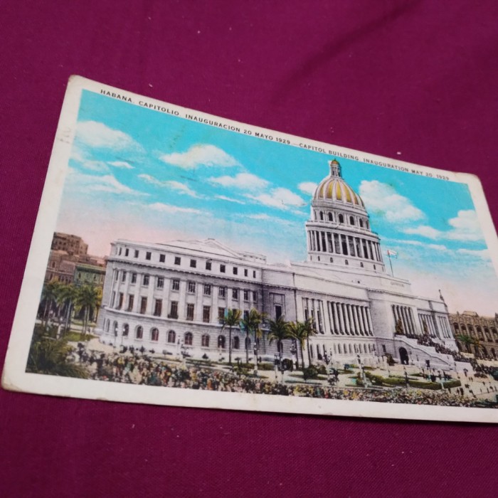 CARTE POSTALA 1930 HAVANA CUBA CIRCULATA LA LUGOJ
