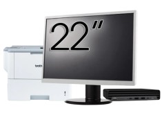 Pachet Calculator Second Hand HP ProDesk 400 G6 Mini, Intel Core i5-10500T 2.30 - 3.80GHz, 8GB DDR4, 256GB SSD + Monitor 22&amp;quot; &amp; Imprimanta Brother