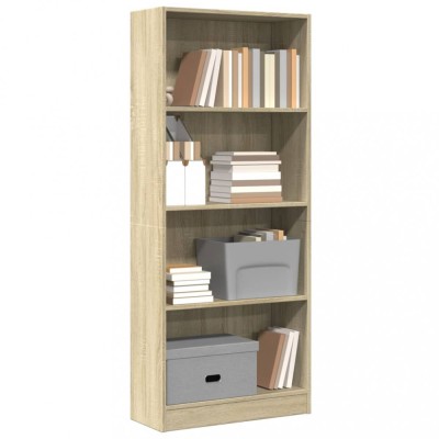Gossi biblioteca, stejar sonoma, 60x24x143 cm, lemn prelucrat foto