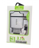 Incarcator Universal Usb Fast Charging cu 3 Porturi si Cablu Micro Usb Elworld JXL 216