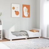 VidaXL Cadru de pat fără saltea, alb, 75x190 cm, lemn masiv de pin 850792