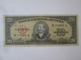 Cuba 20 Pesos 1960 semnătură Ernesto Che Guevara