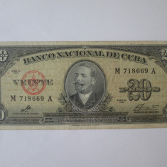 Cuba 20 Pesos 1960 semnătură Ernesto Che Guevara