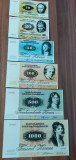 REPRODUCERI lot 6 banknote Denmark Serie 1972 Painting and Animal