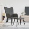 vidaXL Scaun de relaxare cu taburet, gri &icirc;nchis, textil 327953