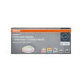 Spot LED RGB incastrat OSRAM SMART+ MATTER 100 , 12W, 1250 lm, lumina alba si color(3000-6500K), IP20 IK03, O170mm, Alb
