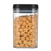 Cutie de Depozitare Alimente, Flippy, tip Container, 2L, Recipiente pentru Cereale in Bucatarie, Transparente cu Capac Negru