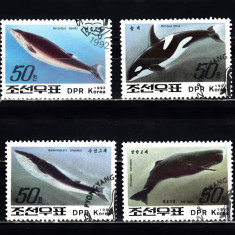 M2 TS1 8 - Timbre foarte vechi - Coreea de nord - balene