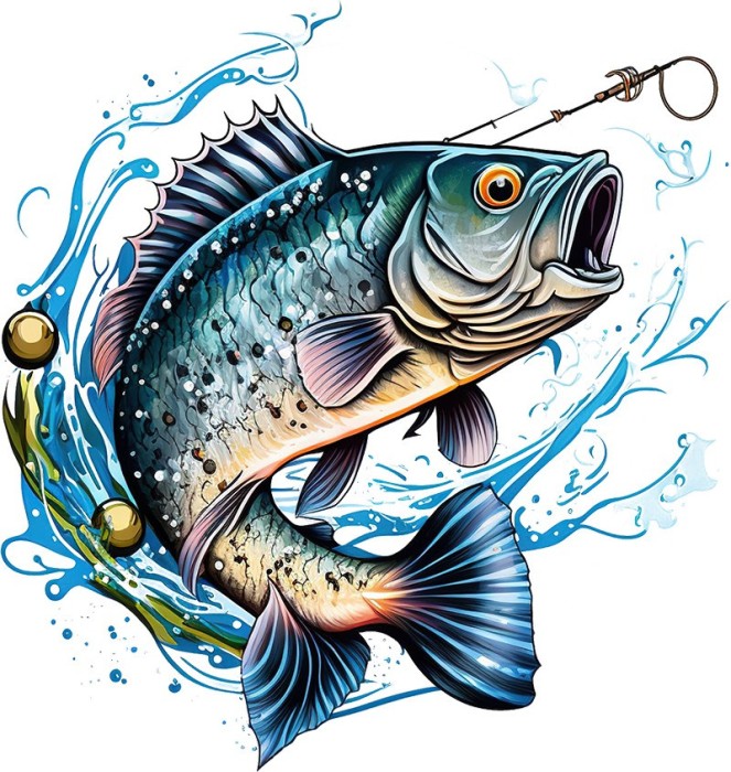 Sticker decorativ, Peste, Albastru, 63 cm, 1273STK
