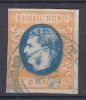 ROMANIA 1869 LP 28 REGELE CAROL I CU FAVORITI 25 BANI STAMPILAT