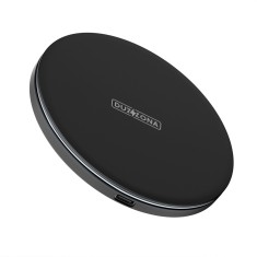 Incarcator wireless duzzona pentru phones si airpods, cu cable type-c, 1m, 15w, negru foto