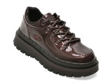 Pantofi SKECHERS JAMMERS visinii, piele ecologica lacuita, dama, siret